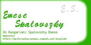 emese spalovszky business card